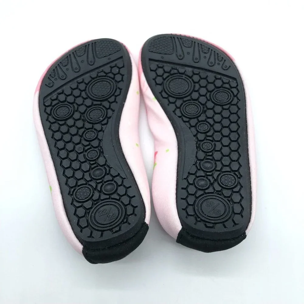 Girls Water Shoes Fabric Lightweight Bunny My Name is Happy Pink 22/23 US 6/7